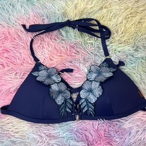 PINK Victoria’s Secret Embroidered Swim Bikini Top